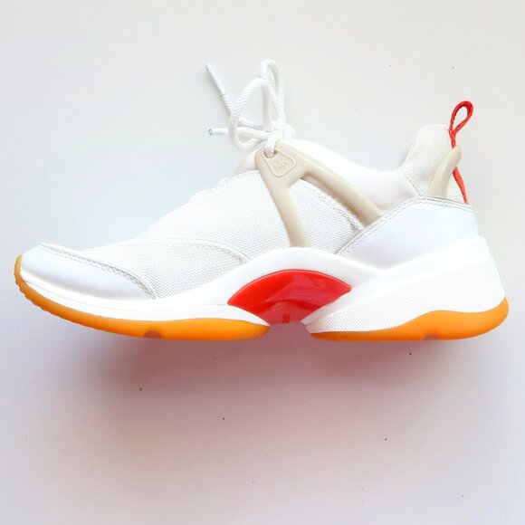 Michael Kors Chunky White Orange Sneakers Athleisure Sporty Tennis Shoes 7 - Picture 10 of 16